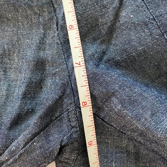 New York & Co Chambray Linen Pants Wide Leg Pull-On Drawstring Waist Blue XS - Picture 8 of 10
